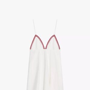 Zara White and Red Midi Dress